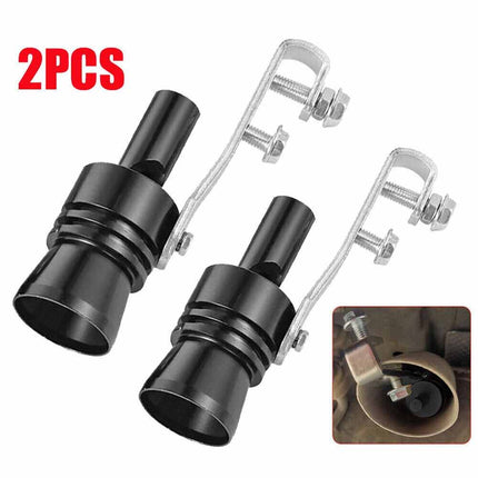 2PC XL Aluminum Turbo Sound Simulator Whistle Roar Exhaust Booster