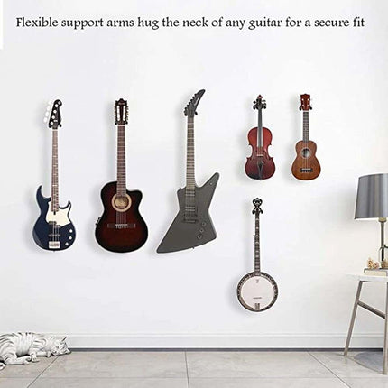 2X Metal Guitar Wall Hanger Non-slip Hook Holder for Guitar Ukulele