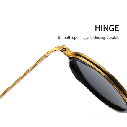 Pilot Polarized Sunglasses Round Metal Frame Driving Glasses Men Women