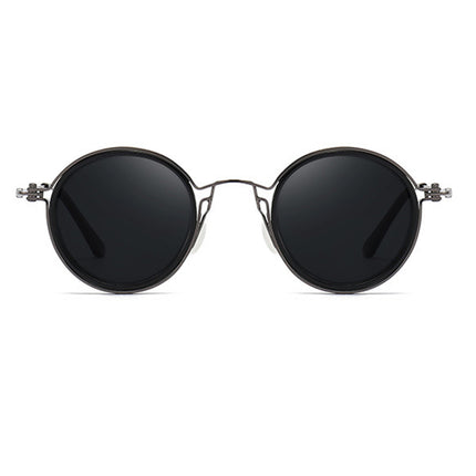 Pilot Polarized Sunglasses Round Metal Frame Driving Glasses Men Women