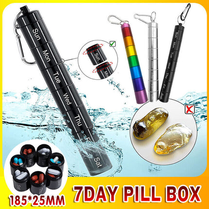 7-Day Weekly Pill Organizer Box, Medicine Tablet Storage Case