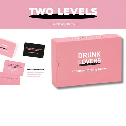 Drunk Lovers Couples Drinking Game Card Deck Gift for Date Night
