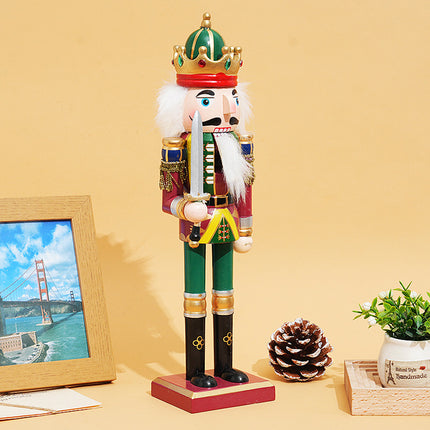 Wooden Nutcracker Figurine Traditional Xmas Festive Home Decor