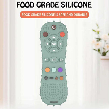 TV Remote Shape Baby Teether Silicone Chew Toy Soothe Teething Toy