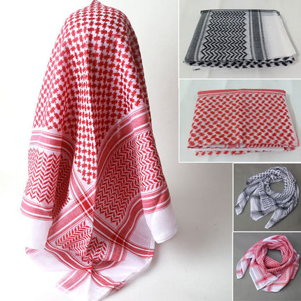 Men Arab Keffiyeh Shemagh Scarf Muslim Turban Palestine Headwrap