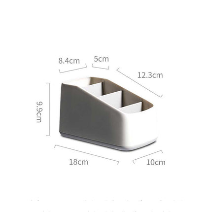 3-Grid TV Remote Control Holder, Desktop Storage Box Organizer for Table