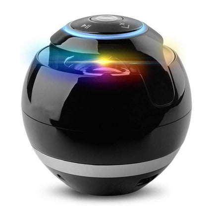 Portable Bluetooth Sphere Speaker, Mini LED Light, Outdoor USB Rechargeable