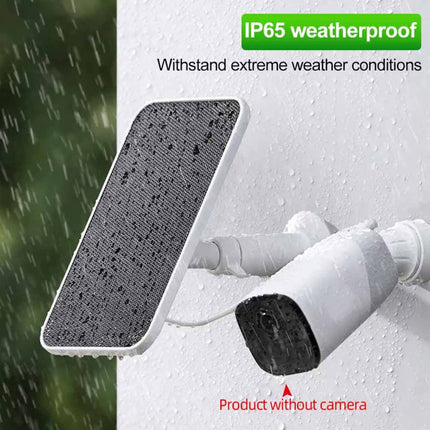 Outdoor Camera Solar Panel 5V Micro USB Battery Charger with 3m Cable