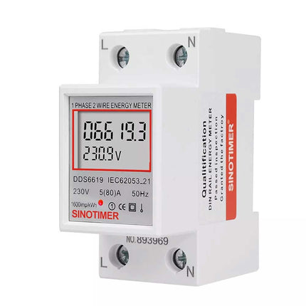 LCD Digital Power Meter KWH Electric Meter 220V 230V 50 60Hz Indoor