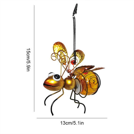 Solar Bee Light Hanging Waterproof Outdoor Tree Ornament Garden Decor