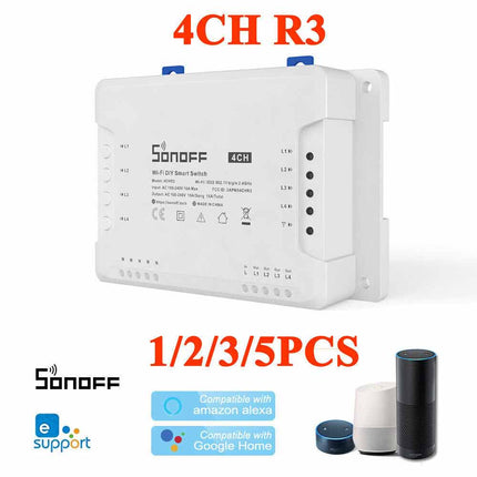 SONOFF 4CH R3/PRO R3 RF 433MHz 4 Gang WiFi Smart Switch AU Plug