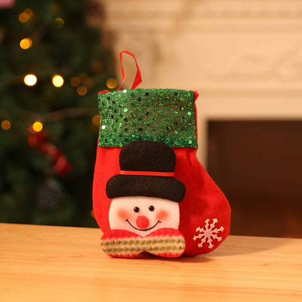 4Pcs Xmas Santa Christmas Tree Hanging Candy Bag Gift Decorations