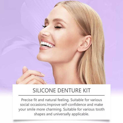 Comfort Fit Silicone Denture Set Temporary Teeth Veneers Dentures