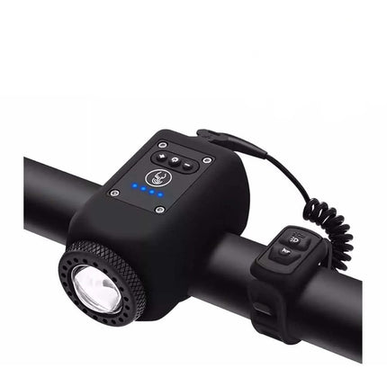 Mountain Bike Light Electronic Horn Bell USB Rechargeable Bicycle Alarm