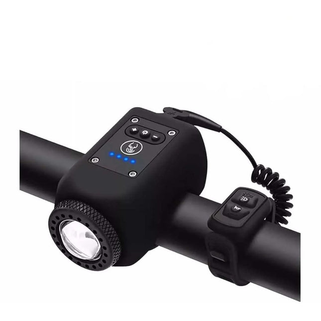 Mountain Bike Light Electronic Horn Bell USB Rechargeable Bicycle Alarm