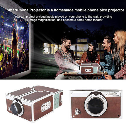 Portable DIY Mobile Phone Projector Amplifier for Home Cinema
