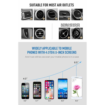 15W Wireless Car Charger Holder, Gravity Air Vent Mount, Fast Charging