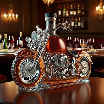 Motorcycle Glass Wine Decanter Vintage Whisky Decanter Liquor Bottle