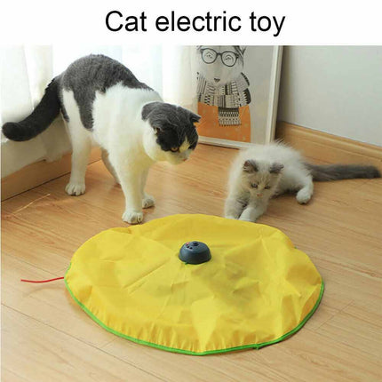 Electronic Interactive Cat Toy with Rotating Mouse for Puzzle Play