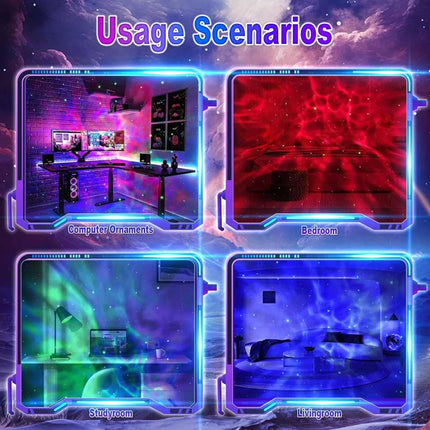LED Astronaut & Star Projector Light, USB Starry Night Bedside Lamp