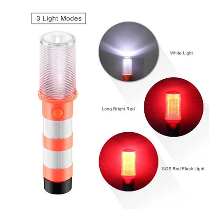 2PCS LED Car Emergency Warning Light, Roadside Safety Flash Flare Strobe