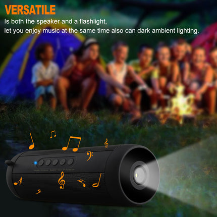 Portable Waterproof Bluetooth Subwoofer Speaker with TF Card & Radio