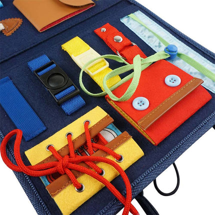 Toddler Montessori Busy Board – Educational Sensory Fine Motor Toy