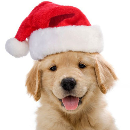 2x Christmas Santa Dog Hat Puppy Kitten Cat Cap Pet Costume Xmas Ornament