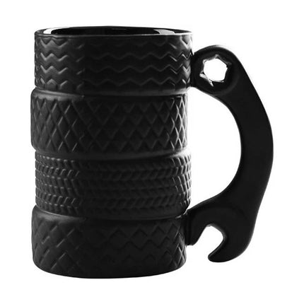 Novelty Tyre Coffee Mug 500ml, Perfect Gift for Car Fans Mechanics