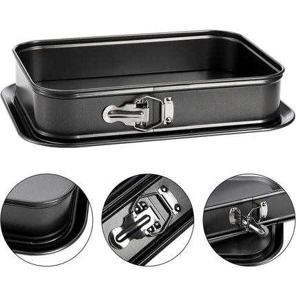 Non-Stick 28cm Springform Cake Tin Rectangular Baking Bakeware