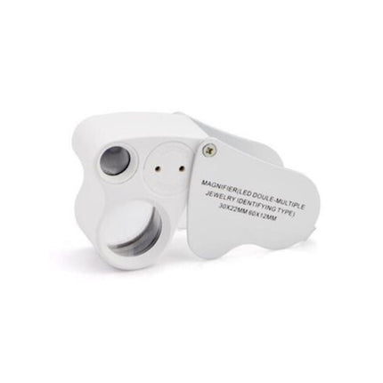 LED 30X 60X Jewelers Loupe Magnifier Magnifying Glass