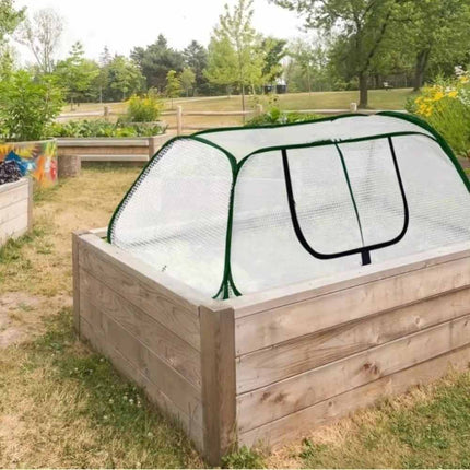 Garden Mesh Plant Cover for Raised Beds, Pop Up Row with Storage Bag