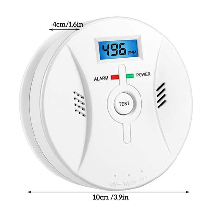 Battery Operated Smoke CO Detector Alarm with LCD Display Carbon Monoxide