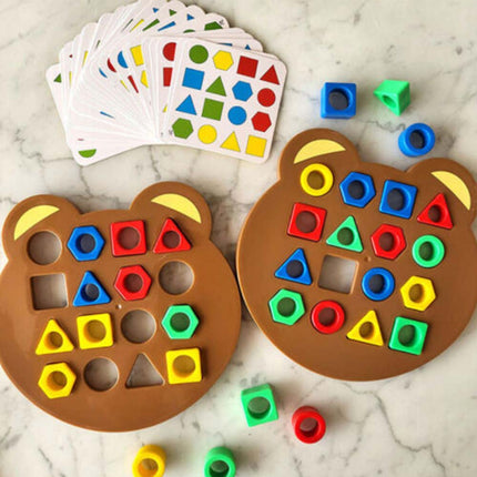Shape Matching Board Game Color Sensory Educational Toy Quick Matching