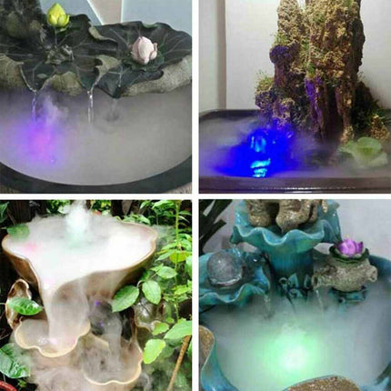 12 LED Fogger Mist Maker Fountain Mister Air Humidifier Fish Aquarium Rockery