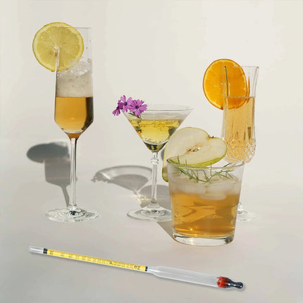 Home Brew Wine Hydrometer Set – Triple Scale Alcohol Tester & Test Jar