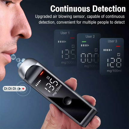 Rechargeable Digital Breathalyzer Alcohol Tester Analyzer Detector