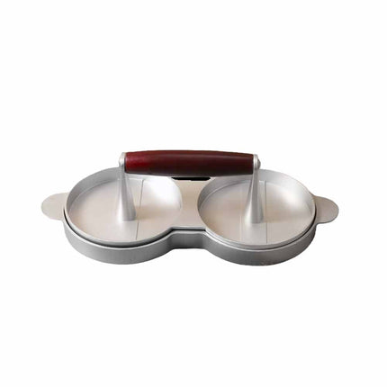 Double Burger Press Hamburger Maker Non-Stick Aluminium Beef Patty BBQ