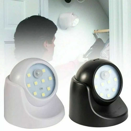 360° Battery LED Motion Sensor Security Light, Indoor/Outdoor Garden New