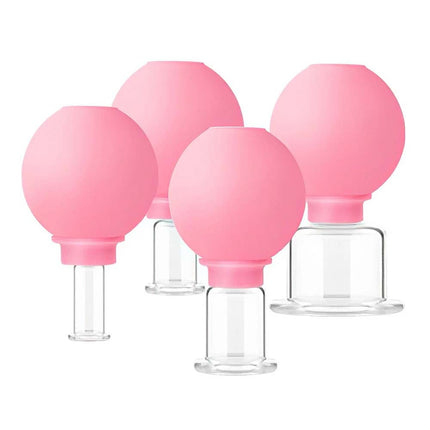 4PCS Facial Cupping Set, Glass Face Massage for Revitalizing Skin