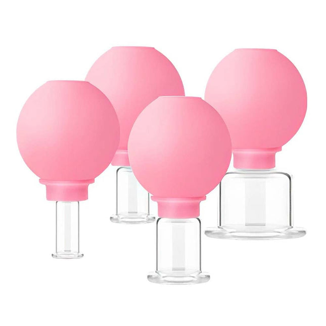 4PCS Facial Cupping Set, Glass Face Massage for Revitalizing Skin