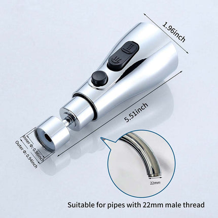 Kitchen Sink Faucet Sprayer 360° Swivel Nozzle Extender Replacement 3 Modes