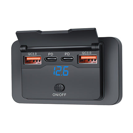 DC 12V-24V PD USB-C Fast Car Charger Socket Power Outlet Panel
