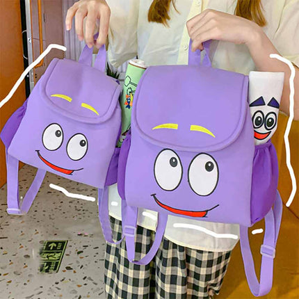 Dora the Explorer Backpack Purple Rescue Bag with Map Gift