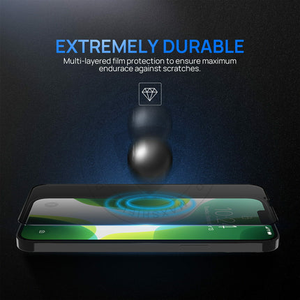 For iPhone 16/15/14/13/12/11 Pro Max/XR, Privacy Tempered Glass Protector