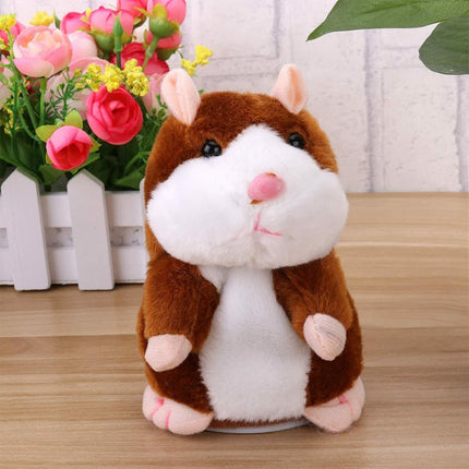 16cm Talking Hamster Plush Toy, Repeats What You Say, Mimicry Pet Toy