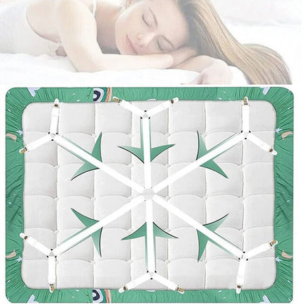 12 Clamps Bed Sheet Grippers, Mattress Fasteners Straps Holders for Fitted