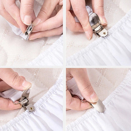 12 Clamps Bed Sheet Grippers, Mattress Fasteners Straps Holders for Fitted