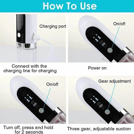 Facial Vacuum Blackhead Remover Skin Pore Acne Suction Cleaner Machine