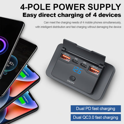 DC 12V-24V PD USB-C Fast Car Charger Socket Power Outlet Panel